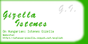 gizella istenes business card